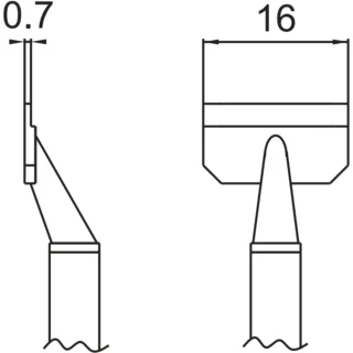 ראש מלחם (פינצטה חמה) - HAKKO T16-1009 - SOP 16MM HAKKO