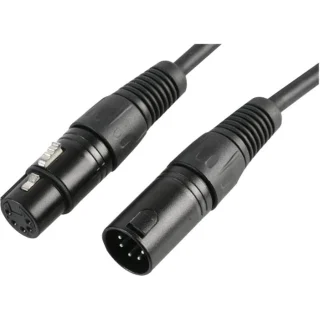 כבל הגברה PULSE PLS00275 - XLR 5P (M) ~ XLR 5P (F) - 3M - DMX PULSE