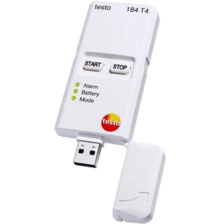 אוגר נתונים - טמפרטורה , 40000 זכרונות , TESTO 184-T4 TESTO