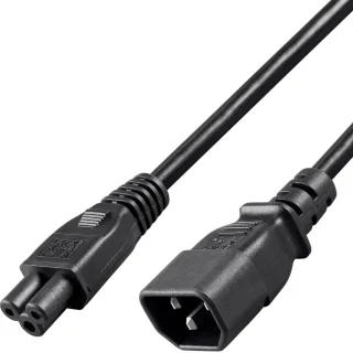 כבל חשמל יצוק - IEC C14 ~ IEC C5 - 10A - 250V - 1M PRO-ELEC