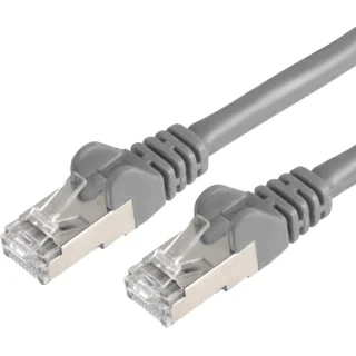 כבל רשת יצוק מסוכך - CAT6A SSTP 1M - בידוד אפור PRO-SIGNAL