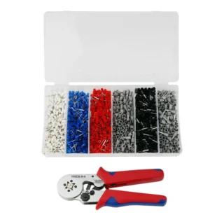קיט 1200 סופיות (פרולות) מבודדות לכבל + לוחץ HSC8 6-4 General Electronic Devices