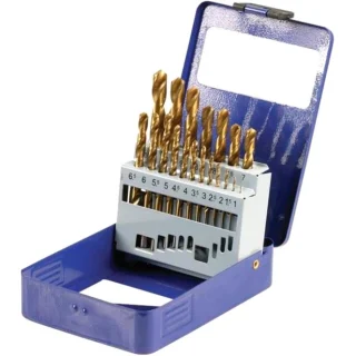 DURATOOL 19 PIECE TITANIUM STEEL DRILL BIT SET