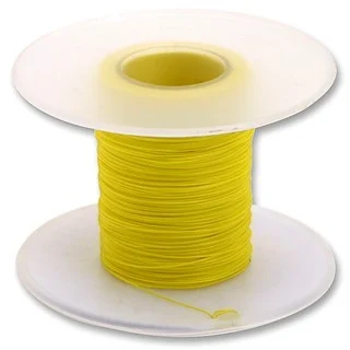 כבל WIREWRAP מקצועי - 30AWG - גליל 100M - בידוד צהוב PRO-POWER