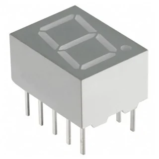 תצוגת 7SEGMENT צהובה - ספרה אחת - 13.2MM KINGBRIGHT