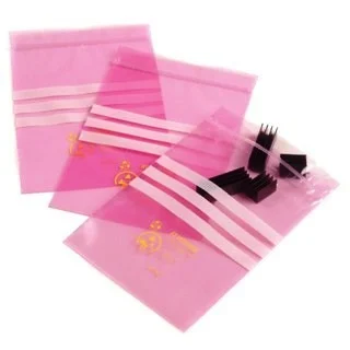 MULTICOMP RE-SEALABLE PINK ANTISTATIC BAGS