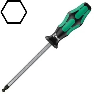 WERA BALL END SCREWDRIVERS FOR HEXAGON SOCKET SCREWS