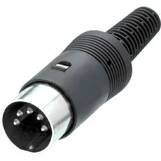 מחבר DIN AUDIO להלחמה לכבל - זכר 5 מגעים HIRSCHMANN