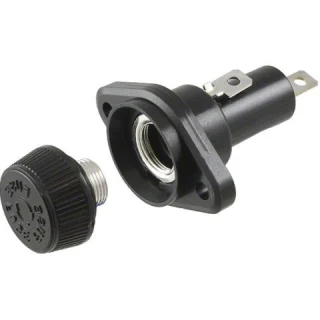 COOPER BUSSMAN PANEL MOUNT 10X38MM FUSE HOLDER WITH SCREW TYPE KNOB