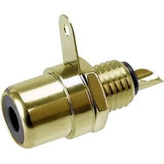 מחבר RCA נקבה להלחמה לפנל - בידוד שחור PRO-SIGNAL