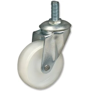 גלגל פלסטיק לבן מסתובב - 75MM CLARKE