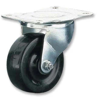 גלגל גומי שחור מסתובב - 64MM CLARKE